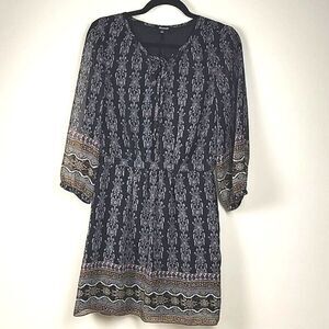 Madewell Lace Up Floral Dress Long Sleeves Size 6